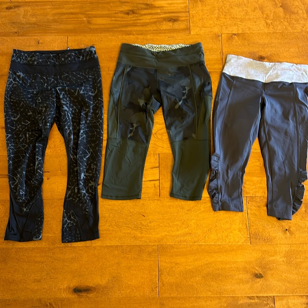 3 pair lululemon mid rise legging (bundle)